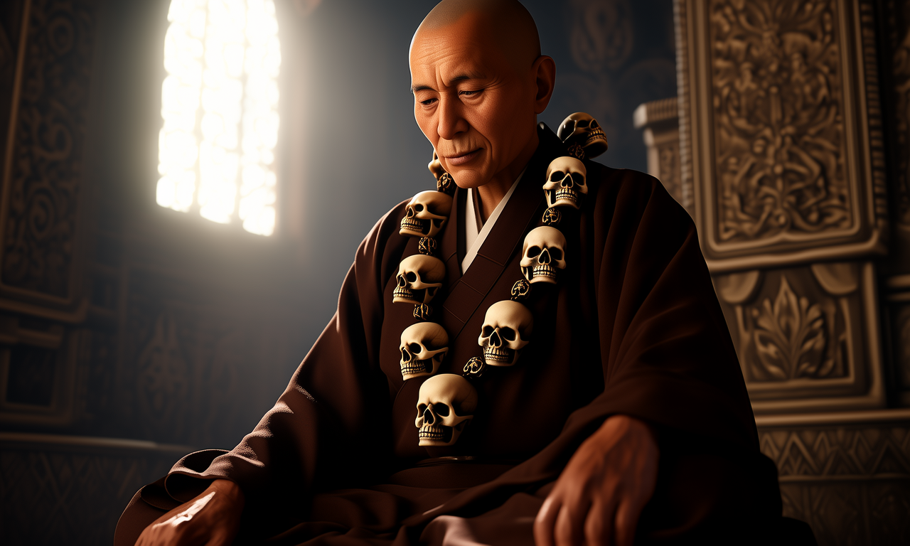 沙和尚为何戴九颗骷髅项链?