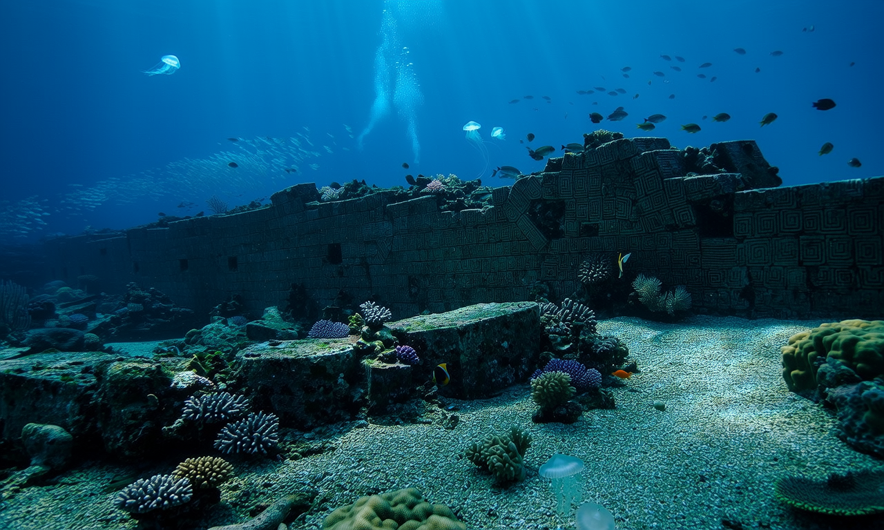 沉睡万年的海底围墙