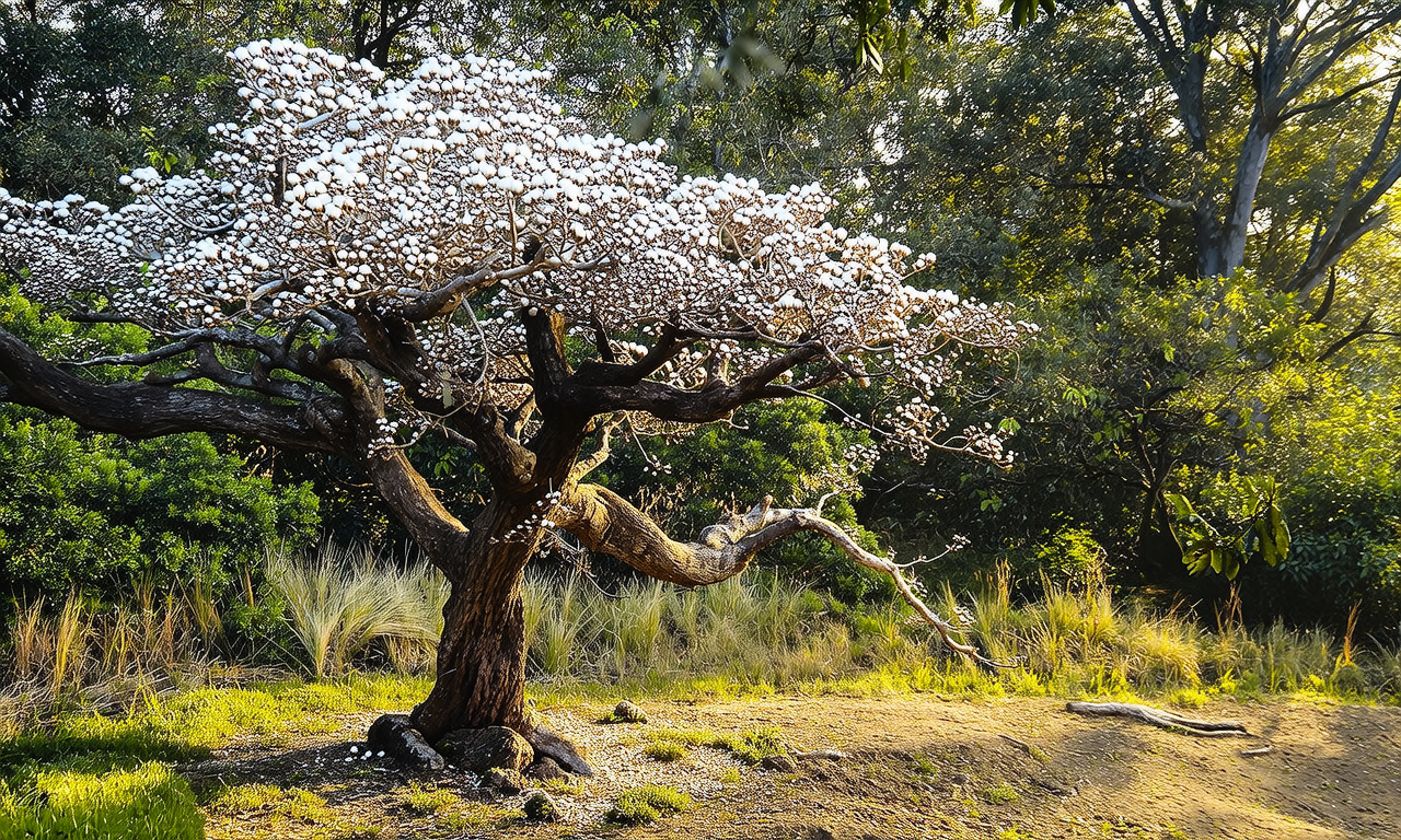 长棉花的树