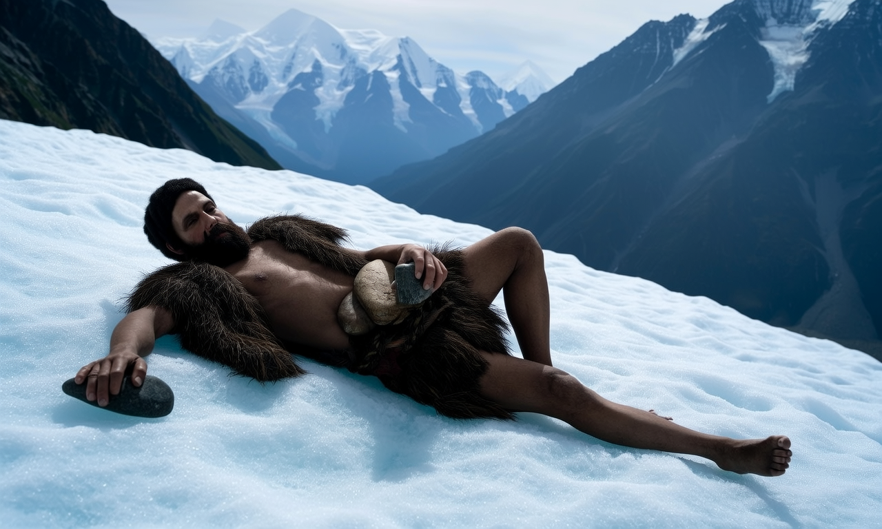 保持姿势近4000年的冰人